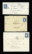 Lettre 3 Lettres AFF N°45 (2) Et 46 (1) - 1870 Uitgave Van Bordeaux