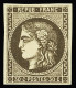 * N°47e 30c Brun, Variété R Relié Au Cadre, Neuf *, TB - 1870 Bordeaux Printing
