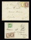 Lettre 2 Lettres : N°53 + 58 En Paire OBL Losange GC évidé + T17 "Carcassonne" (Aude 1874) Et N° 54 + 55 OBL T17 "Gare D - 1871-1875 Ceres