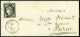 Lettre N°3 OBL Grille + T15 Saintes (1850) Sur Lettre, Ind 12. TB - Other & Unclassified
