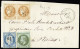 Lettre N°25 + 37 + 40  En Paire OBL GC 817 + T16 "Cerizay (75)" Deux-Sèvres" (18 Sept 71) Sur Lettre Avec Boite Rurale " - 1849-1876: Klassieke Periode