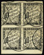 Bloc De 4,obl Taxe Des Colonies Générales N°10 40c Noir En Bloc De 4 Oblitéré Càd "Nola Congo Français" 1920, TTB, R. Si - Other & Unclassified