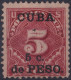 1899-716 CUBA US OCCUPATION 1899 MH 5c POSTAGE DUE TASA POR COBRAR.  - Ungebraucht