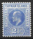 CAYMAN Is...KING EDWARD VII..(1901-10.)......2 & HALFd .....SG10......MULTI-CA........(CAT.VAL.£14...)........MH. - Cayman (Isole)