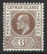 CAYMAN Is...KING EDWARD VII..(1901-10.).......6d .....SG11......MULTI-CA.....NO GUM......MH. - Kaaiman Eilanden