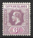 CAYMAN Is...KING GEORGE V..(1910-36..).......6d .....SG47........MH. - Caimán (Islas)