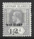 CAYMAN Is....KING GEORGE V..(1910-36.)..." 1919.."....WAR TAX.......SG58..........MH. - Iles Caïmans