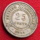British Honduras 25 Cents 1964 Belize #2 W ºº - Belize