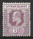 CAYMAN Is....KING EDWARD VII...(1901-10..).....6d.......SG30a....... ,MH. - Cayman (Isole)