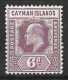 CAYMAN Is....KING EDWARD VII...(1901-10..).....6d.......SG30a....... ,MH. - Iles Caïmans