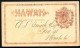 Hawaii Postal Card UX1 Mahukona Hawaii - Honolulu 1888 - Hawaii