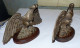 PAIRE LOT 2 BRONZE AIGLES NAPOLEON DIT GRILLES DU CHATEAU DES TUILERIES EMPIRE - Brons