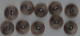 Lot 10 Bouton Anciens  20 Mm   Décor De Cavalier  Dressage - Boutons