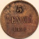 Finland - 5 Pennia 1898, KM# 15 (#3884) - Finland