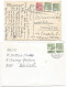 Suisse 1970 Coil Issue From Distributors With Nice Miscut Variety On C.20 X 4pcs Franking Cover + Pcard + SOLO Franking - Varietà