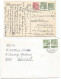 Suisse 1970 Coil Issue From Distributors With Nice Miscut Variety On C.20 X 4pcs Franking Cover + Pcard + SOLO Franking - Coil Stamps