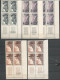 FRANCE ANNEE 1955 N°1036 à 1042 LOT DE 13 BLOCS DE 4 EX COINS DATES NEUFS** MNH TB COTE 84 ,50 €  - 1950-1959