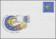 USo 33/01 Euro 2002, 35x36 Mm, Ecken Groß Eckig, Seltene Teilauflage, ** - Umschläge - Ungebraucht