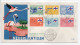 - FDC CURACAO / WILLEMSTAD (Antilles Néerlandaises) 25.8.1965 - Bel Affranchissement DRAPEAUX - - Briefe