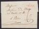 L. Notaire Datée 11 Avril 1812 De ST-JOSSE TEN NOODE Pour PARIS - Griffe "… BRUXELLES" - Port "6" (au Dos: Cachet Date " - 1794-1814 (Période Française)
