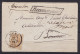 L. Recommandée Affr. N°33 Càd MONS /30 DEC 1872 Pour BOUSSU - Griffe [Recommandé] & Man "Retour à Mons" (au Dos: Note Fa - 1869-1883 Leopold II.