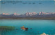 Pays - Suisse - Neuchâtel - Le Lac De Neuchâtel Et Alpes Bernoises - Colorisée - Canotage - CPA - Voir Scans Recto-Verso - Autres & Non Classés