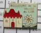 511b Pin's Pins / Beau Et Rare : ALIMENTATION / BVL BISCUITERIE DE LA VALLEE SU LOIR CHATEAU MARGUERITE PAQUERETTE - Alimentation