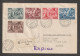 VATICANO:  1951  CALCEDONIA  -  S. CPL. 5  VAL. SU  BUSTA  RACC. ESPRESSO  -  ANNULLO  19.11.51  -  SASS. 149/53  -  SPL - Covers & Documents