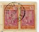 CAMEROUN Ecrite Douala 1937 * Paire Timbres Rubber Harvest 75c Sur Carte DOUALA Vue Intérieure Du Quai (Bateaux) - Camerun