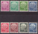 BRD 179y,181y,183y-186y, 259y,260y (kompl.Ausg.) Lumogen Postfrisch 1954-1956 Bundespräsident Heuss (I) - Ungebraucht