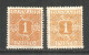 Denmark 1921 Year Mint Stamps Color - Postage Due