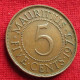 Mauritius 5 Cents 1975 Mauricia Maurice #2  W ºº - Mauritius