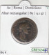 CRE3247 MONEDA ROMANA AS ROMA DOMICIANO ALTAR RECTANGULAR 85 - Galle