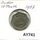 10 PAISE 1957 INDIA Moneda #AY741.E.A - India