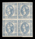 Regno - Vittorio Emanuele II - 1863 - Resti Di Stampa - 15 Cent Litografico (12 - Celeste Chiaro) In Quartina - Doppia S - Andere & Zonder Classificatie
