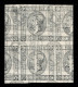 Regno - Vittorio Emanuele II - 1863 - Resti Di Stampa - 15 Cent Litografico (12 - Celeste Chiaro) In Quartina - Doppia S - Other & Unclassified