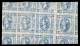 Regno - Vittorio Emanuele II - 1863 - Resto Di Stampa - 15 Cent Litografico (12/12 Celeste - Varietà) - Blocco Di 8 Con  - Andere & Zonder Classificatie