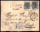 Regno - Umberto I - Due Esemplari Del 25 Cent Azzurro (62) Su Bustina Raccomandata Da Torino 22.12.66 Per Il Nicaragua - - Other & Unclassified