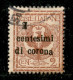 Occupazioni I Guerra Mondiale - Trento E Trieste - 1919 - 2 Cent Su 2 Cent (2e) Con 2 Stampigliato A Mano - Usato - Other & Unclassified