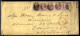 OLTREMARE - STATI UNITI D'AMERICA - Busta Da New York A Edimburgo Del 5.5.1875 Con Affrancatura Multipla (37+ Quattro 39 - Other & Unclassified