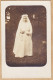 16422 / Ethnic Religion Communion Carte-Photo 1910s Communiante Jeune Fille En Aube Avec Coiffe Voile - Comunioni