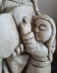 Delcampe - Statue Sainte Anne Et Sainte Vierge Marie. Pierre Reconstituée. - Religieuze Kunst