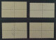 SCHWEIZ, VIERERBLOCK Patria 1945 (SBK B26-29) Zentrum-Stempel, Geprüft, 240,-SFr - Oblitérés