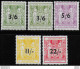 1942-50 New Zealand Fiscal Stamps 5v. MNH SG N. F212/F216 - Volledig Jaar