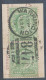 GB EVII ½d  Yellowish Green (pair) VFU On Piece With Duplex „WARRINGTON / 847 / 1“, Lancashire (3VOD1, Time In Full 9.30 - Used Stamps