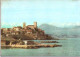 ANTIBES Et Les Alpes - Carte Double Genre Toilée  Pour Carte De Voeux Datée De 1975 - Antibes - Les Remparts