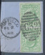 GB EVII ½d  Yellowish Green (pair) VFU On Piece With Duplex „DUFFIELD / G32“, Derbyshire (4VOD, Time Code B), 2.2.1903 - Used Stamps