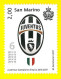 SAN MARINO 2017 Francobollo JUVENTUS CAMPIONE D'ITALIA 2016-17 CALCIO FOOTBALL - Unused Stamps