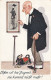 Dackel Teckel Bassotto Dachshund Dog & Old Man Once A Soldier Old Postcard Signed P.O.Engelhard - Engelhard, P.O. (P.O.E.)