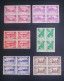 Iran - Mohammad Reza Shah's 1st Definitive 1942 - 6 Block Of 4 - 2 OG - 4 NO G - Iran